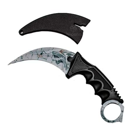 Faca Karambit Esportiva Lâmina Curvada Inox Bainha Inclusa