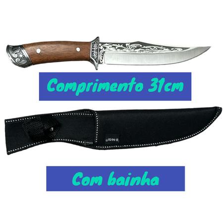 Faca Para Churrasco Camping Pesca Com Bainha - B-MAX Imagem de Faca Para Churrasco Camping Pesca Com Bainha