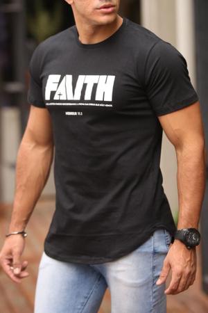 Faith long (c) preta - Tedy Camisetas Imagem de Faith long (c) preta