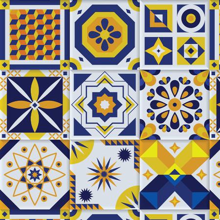 Imagem de Faixa Adesiva de Parede Azulejos Autocolante Português para cozinha 0,20x100Cm