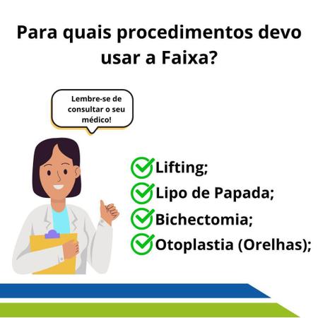 Imagem de Faixa Mentoneira Pós-Cirúrgica Otoplastia Bichectomia Lipo De Papada e  Lifting- Cód.6M901 New Form