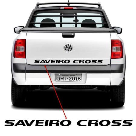 Adesivo Tampa Traseira Letreiro Volkswagen Saveiro Cross 2010 2011 2012  2013 2014 2015 2016 2017 2018 2019 2020 2021 2022