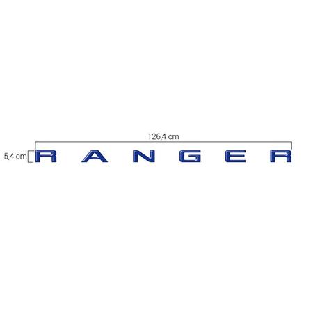 Imagem de Faixa Traseira Ford Ranger Adesivo Alto-Relevo 2013/2019