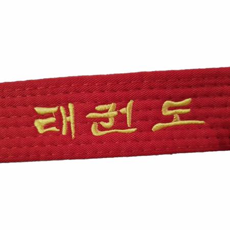Imagem de Faixa Vermelha - Taekwondo - Bordada Coreano - Infantil- MKL .