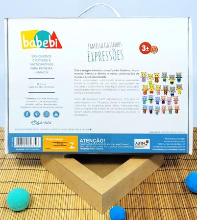 Jogo Pedagógico Família Gatinhos - Expressões - Babebi - Outros