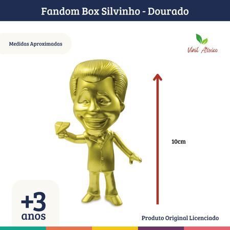 Imagem de Fandom Box Silvinho Dourado Figura Silvio Santos com Expositor Lider