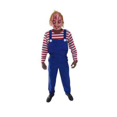 Imagem de Fantasia Adulto Boneco Assassino Cosplay Chucky Festa Halloween Noites do Terror Zumbi Sexta Feira 13 Dia das Bruxas