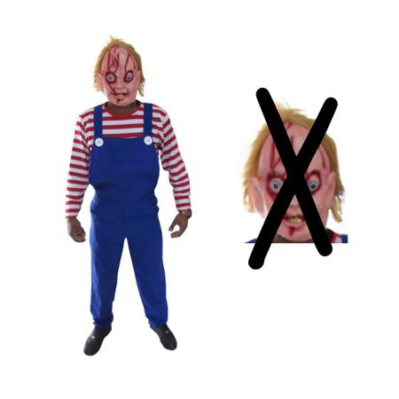 Imagem de Fantasia Adulto Boneco Assassino Cosplay Chucky Festa Halloween Noites do Terror Zumbi Sexta Feira 13 Dia das Bruxas