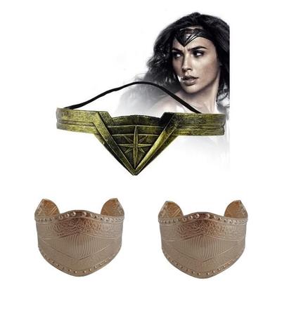 Imagem de Fantasia Amazona Mulher Maravilha C/ 1 Tiara e 2 Braceletes