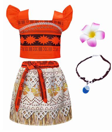 Imagem de Fantasia AOVCLKID Moana Princess Dress Up Girls 3T com acesso.