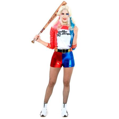 Fantasia da Arlequina Adulto Feminina Harley Quinn