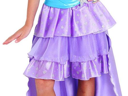 Fantasia Barbie Princesa Pop Star Infantil Com Coroa