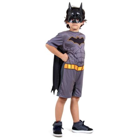 Imagem de Fantasia Batman Curto Infantil - Liga da Justiça - Original