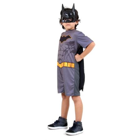 Imagem de Fantasia Batman Curto Infantil - Liga da Justiça - Original