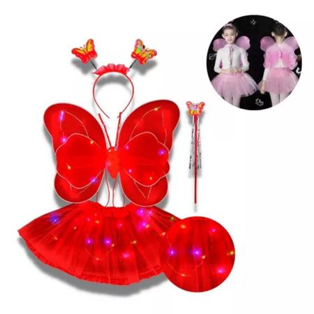 Kit Fantasia Carnaval - Borboleta - Tiara Led - Roxo - Mod:638