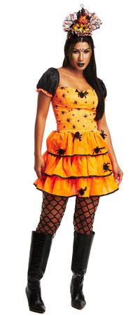 Fantasia Bruxa Adulta Halloween Feminina Vestido Curto Luxo - 7 Artes BrinQ  Fantasias