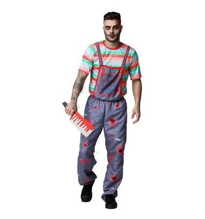 Fantasia Chucky Boneco Assassino Halloween Masculino Adulto