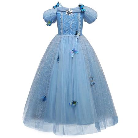 Vestido Feminino Infantil Fantasia da Cinderela Princesas da Disney, Vestido Feminino Disney Nunca Usado 79838586