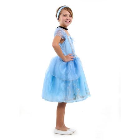 Imagem de Fantasia Cinderela Infantil Luxo Original com Tiara - Disney Princesas