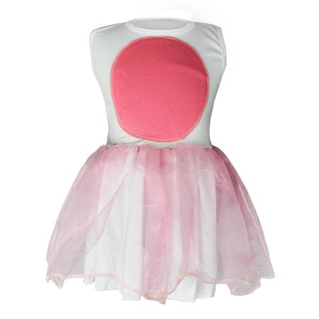 Imagem de Fantasia Coelha da Páscoa Vestido Infantil Com Touca de Orelhinhas