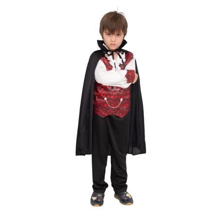 Fantasia Infantil Drácula Vampiro Halloween Cosplay - Cia Bebê