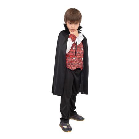 Fantasia Infantil Drácula Vampiro Halloween Cosplay - Cia Bebê