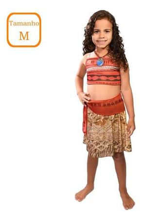 Fantasia Moana Conjunto Infantil com Acessório Colar