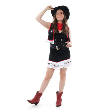 Imagem de Fantasia Cowgirl Americana Adulto - Festa Junina