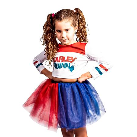 Fantasia Roupa Alerquina Infantil Arlequina Harley Quinn Esquadrão