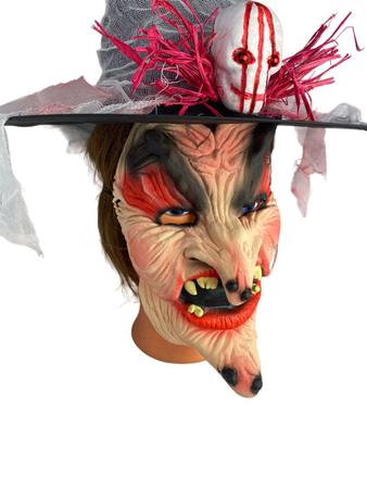 Máscara De Bruxa De Látex Halloween Assustadora - FANTASY - Máscara de  Festa - Magazine Luiza