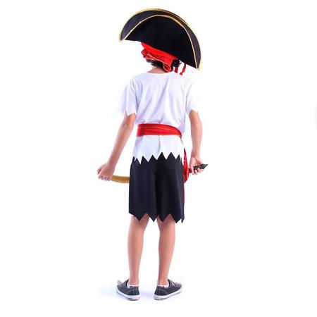 Fantasia de Halloween Infantil Menino Pirata 3 Peças - Fantasias