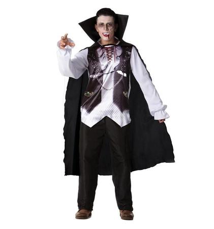 Compre Fantasia masculina de vampiro para halloween, capa com capa para  adulto, morcego sangrento, festa engraçada de cosplay