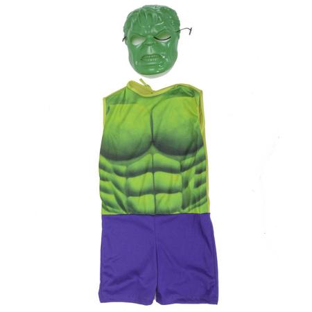 Imagem de Fantasia De Hulk Para Meninos Verde Com Mascara