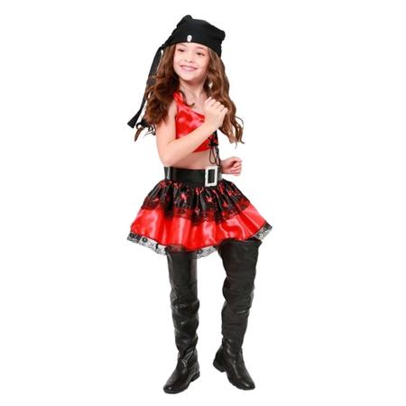 Fantasia de Pirata Caveira Infantil Com Bandana