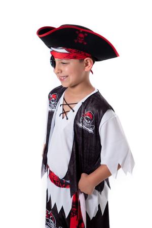 Fantasia de Pirata Infantil Com Chapeu e Espada - Loja Fantasia Bras