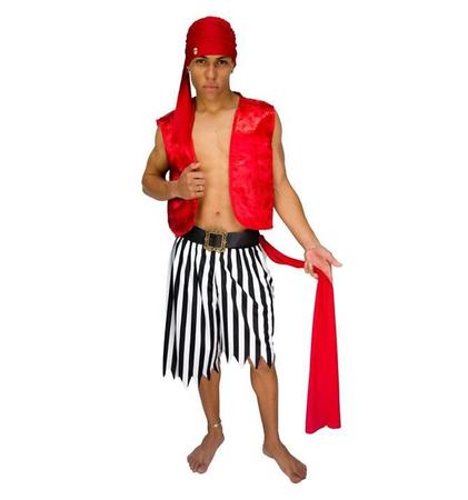 Fantasia de Pirata Masculina Com Bandana Halloween - Fantasias Carol KB -  Fantasia - Magazine Luiza