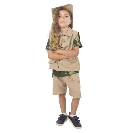 Fantasia de Safari Infantil Selva Menino Roupa de Ca ador