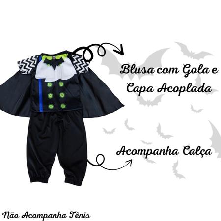 Imagem de Fantasia de Vampirinho p/ Bebê Com Capa e Calça Muito Fofo