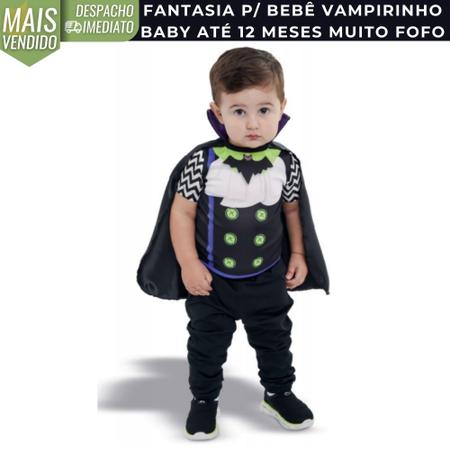 Imagem de Fantasia de Vampirinho p/ Bebê Com Capa e Calça Muito Fofo