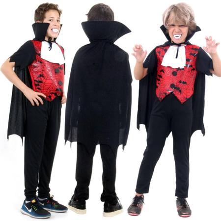 Fantasia de vampiro infantil halloween sulamericana