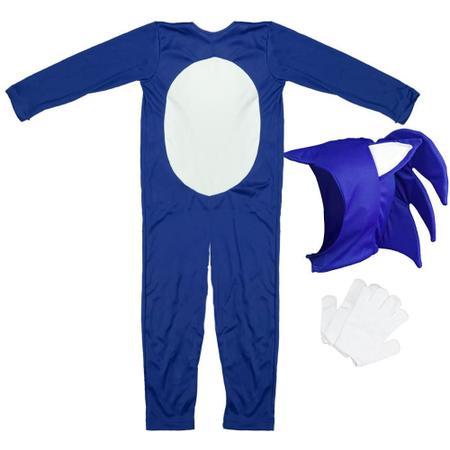 Fantasia Sonic Infantil até o Tamanho 10