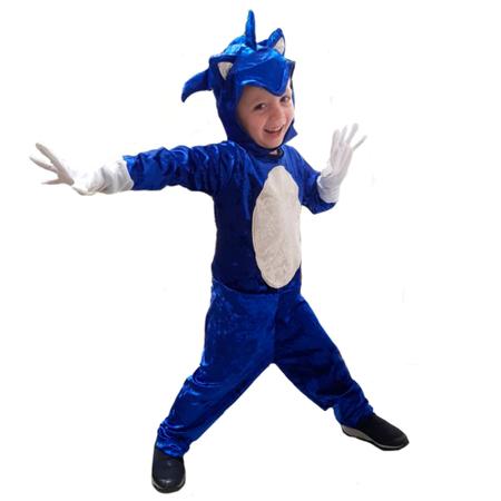 Fantasia Do Sonic Infantil Luxo Roupa Filme Pronta Entrega - Dia