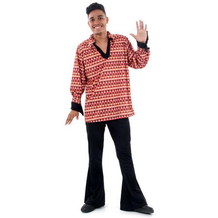 Fantasia Festa Anos 70 Disco Masculino Adulto Carnaval
