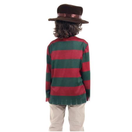 Imagem de Fantasia Freddy Krueger Infantil com Camisa e Chapéu