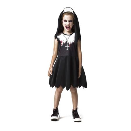 Fantasia de Halloween Infantil Draculinha Feminina Vampira