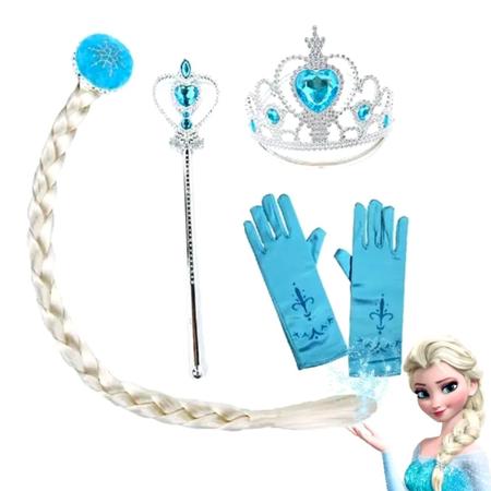 Imagem de Fantasia Frozen Infantil Princesas Acessórios Tiara Coroa