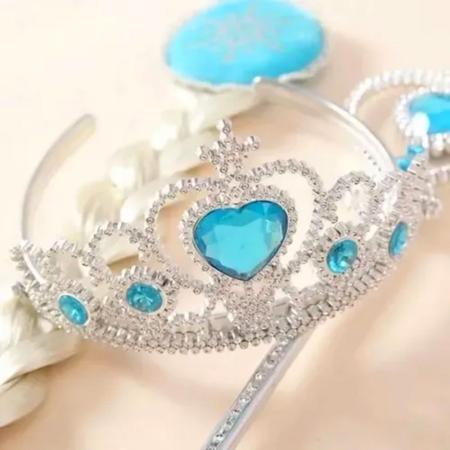 Imagem de Fantasia Frozen Infantil Princesas Acessórios Tiara Coroa
