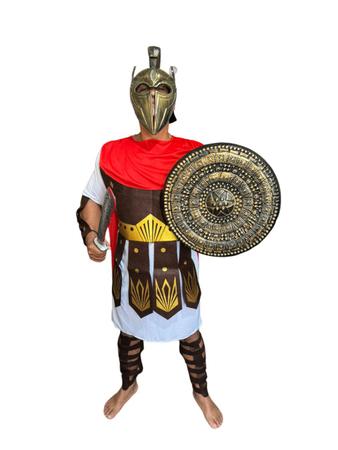 Imagem de Fantasia Gladiador Roupa+ Capacete+ Escudo + Martelo
