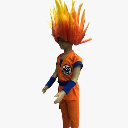 Fantasia Goku Infantil Dragon Ball Z Com Peruca