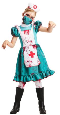 Fantasia Vestido Enfermeira Zumbi Menina Halloween Infantil